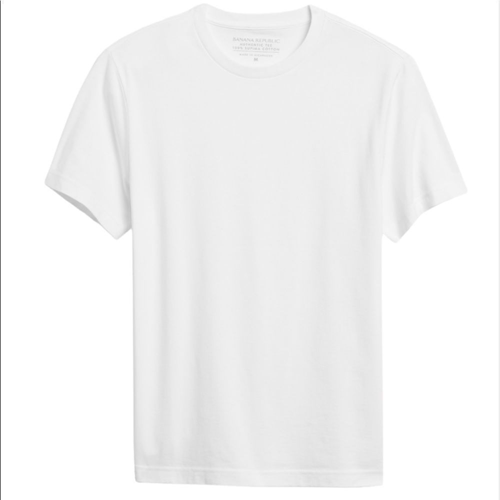 Banana Republic Men's White Supima Cotton T-Shirt Short Sleeve Size Medium